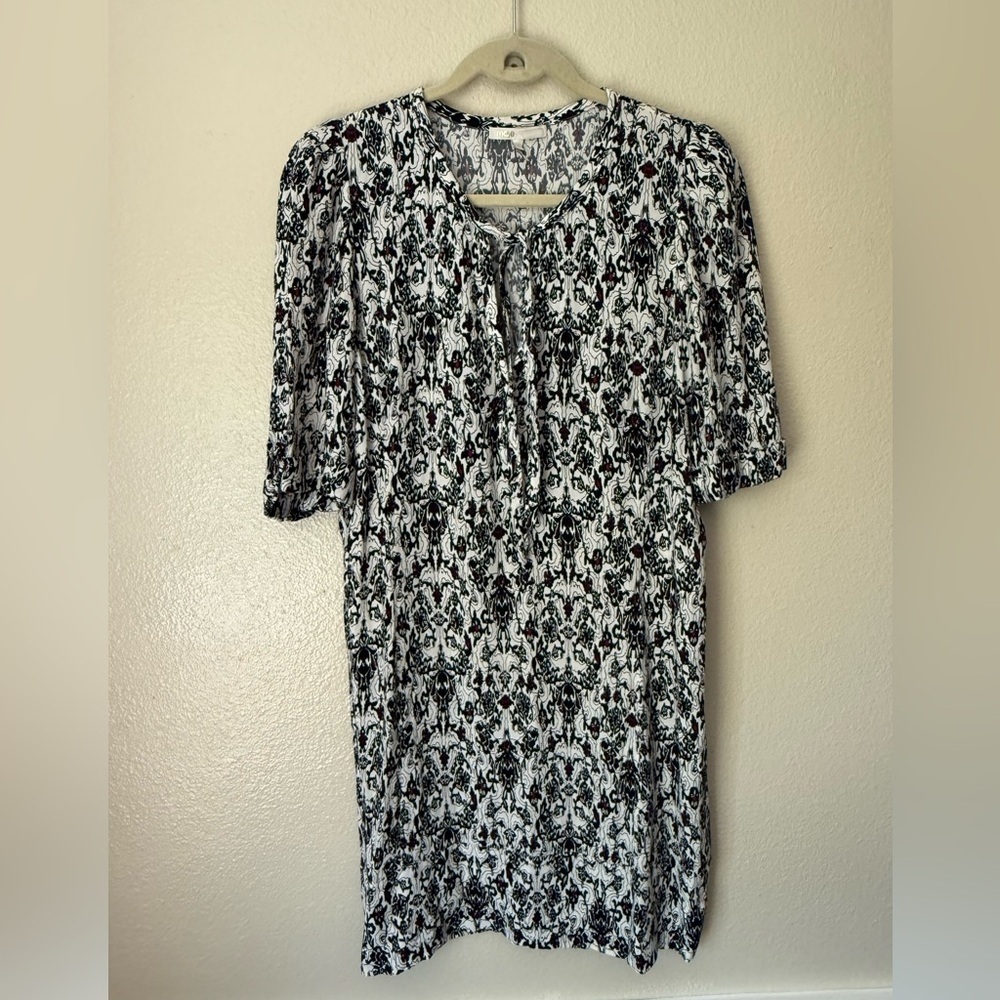 MAJE Radenne Crepe Abstract Print Dress